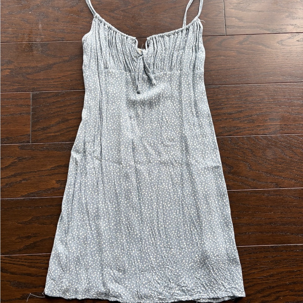 Sky Blue Dotted Dress
